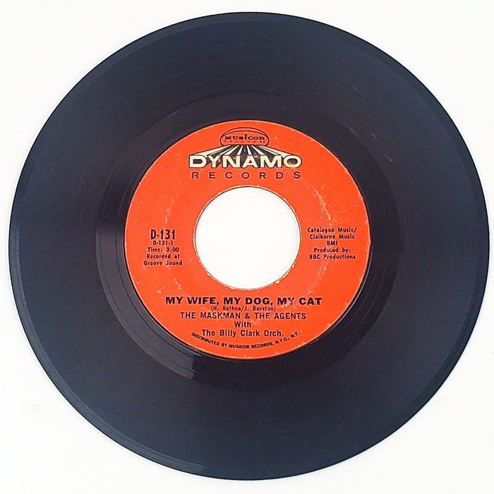 The Maskman & The Agents My Wife, My Dog, My Cat Record 45 Single Dynamo 1968 1