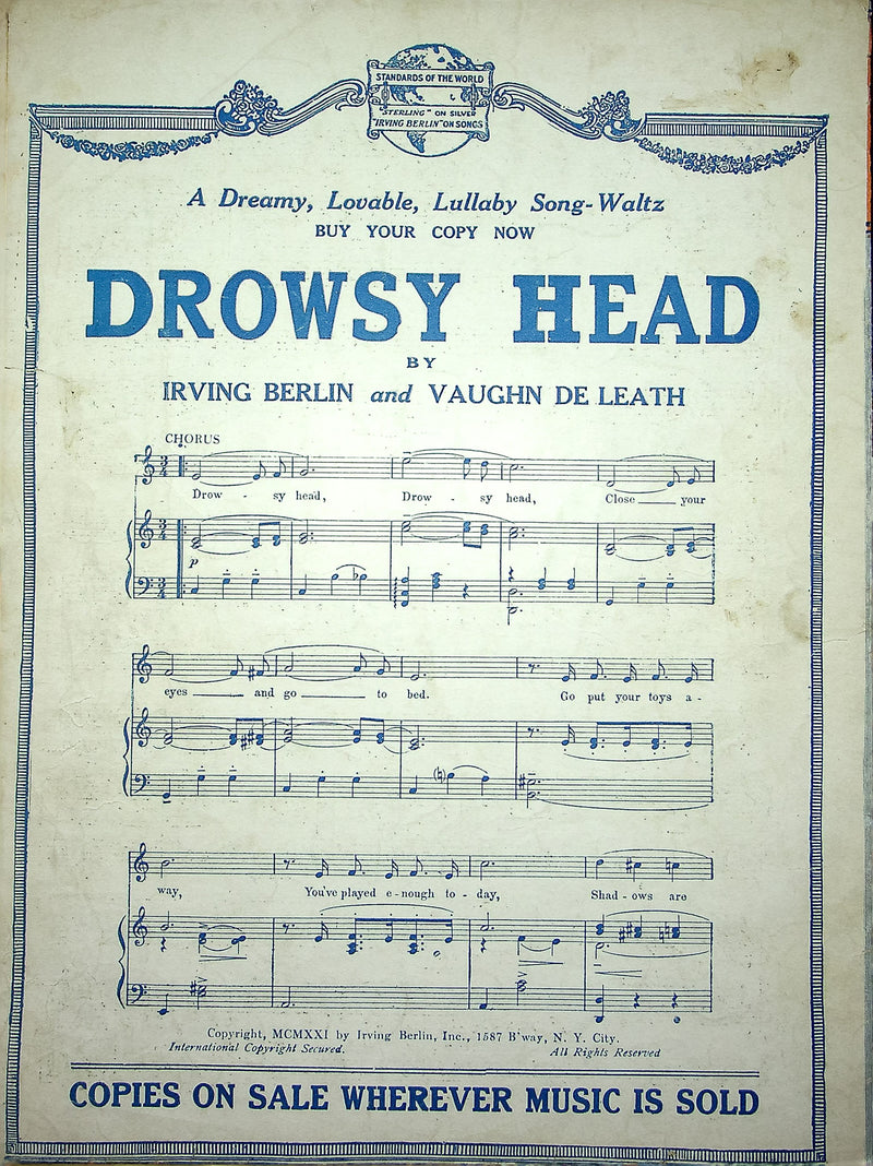 Vintage Sheet Music Tuck Me To Sleep In My Old Tucky Home 1921 Young Lewis Meyer 2