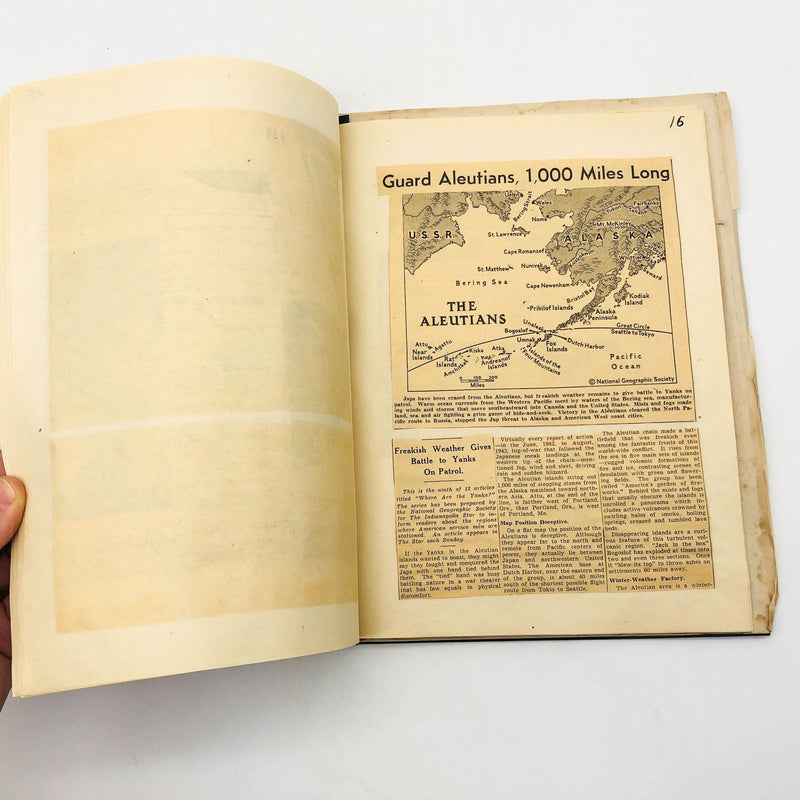 WW2 Scrapbook Newspaper Clippings Where Are The Yanks Star National Geographic 6