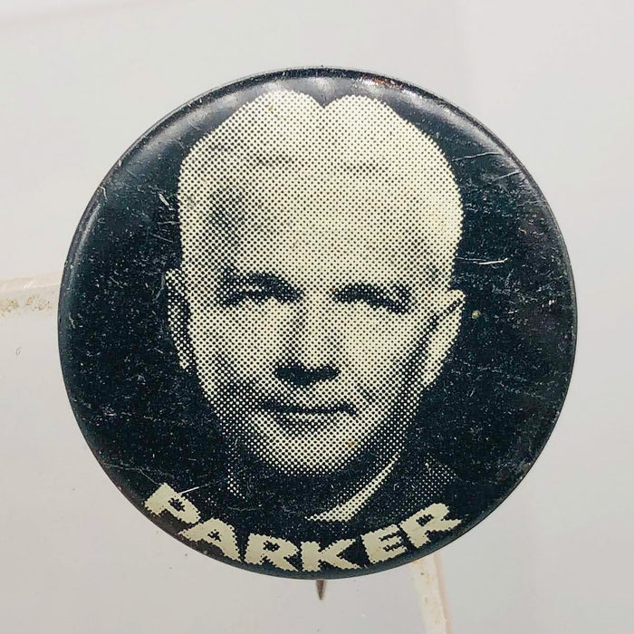 Parker Political Campaign Button Pin .875" Lithographers Union Label Vintage 13