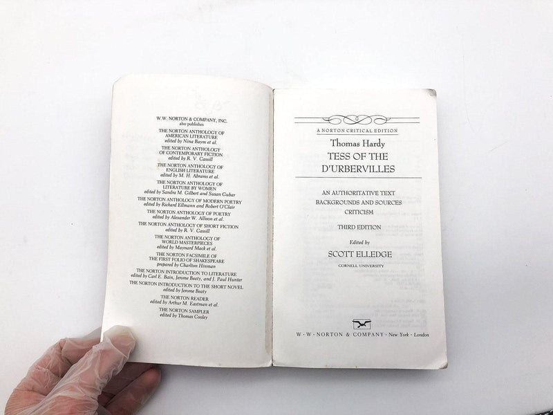 Tess Of The D'Urbervilles Thomas Hardy 1991 Norton Critical 3rd Edition Paperbac 7