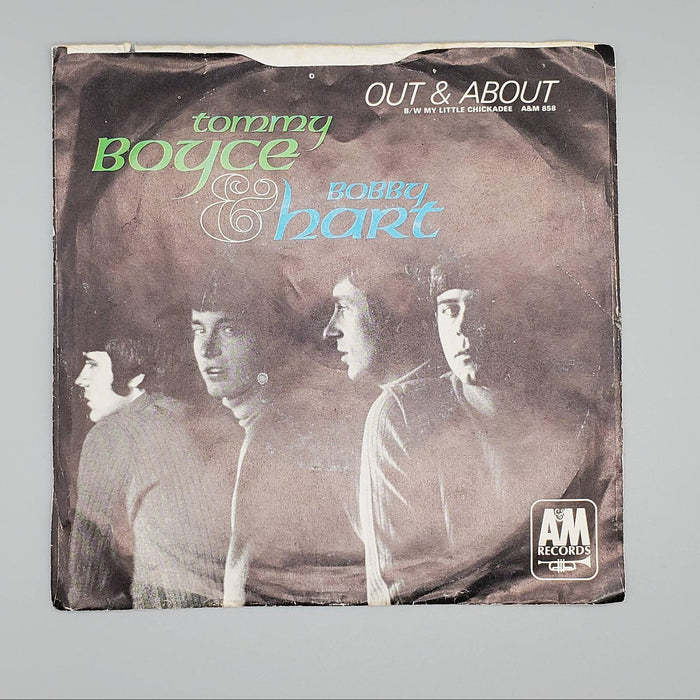 Boyce & Hart Out & About / My Little Chickadee Single Record A&M 1967 858 2