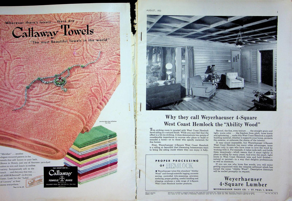 House and Garden Magazine August 1953 Watermelon Look House Decorating Kitchen 4