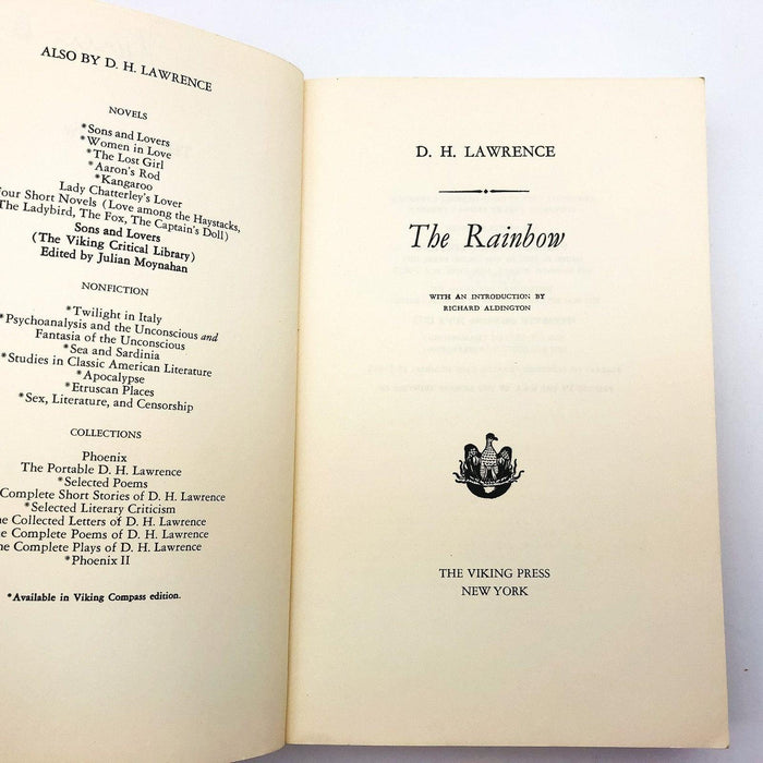 The Rainbow Hardcover D. H. Lawrence 1971 Family Crisis Love Betrayal Trust 7