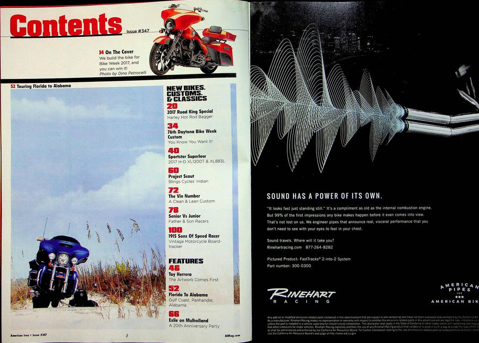 American Iron Motorcycle Magazine Mar # 347 2017 Sportster Low Review DIY Brakes