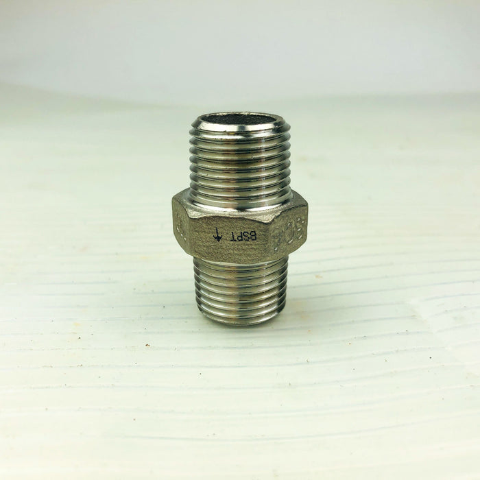 McMaster Carr 1/2" Straight Adaptor BSPT 304 Stainless Steel Male Threaded Pipe