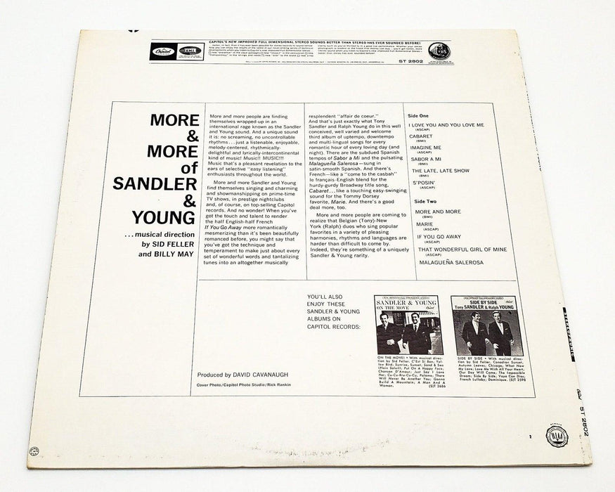 More & More Of Tony Sandler & Ralph Young 33 RPM LP Record Capitol Records 1967 2