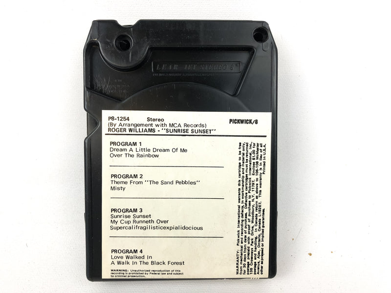 Roger Williams Sunrise, Sunset 8 Track Tape Pickwick Dream A Little Dream of Me