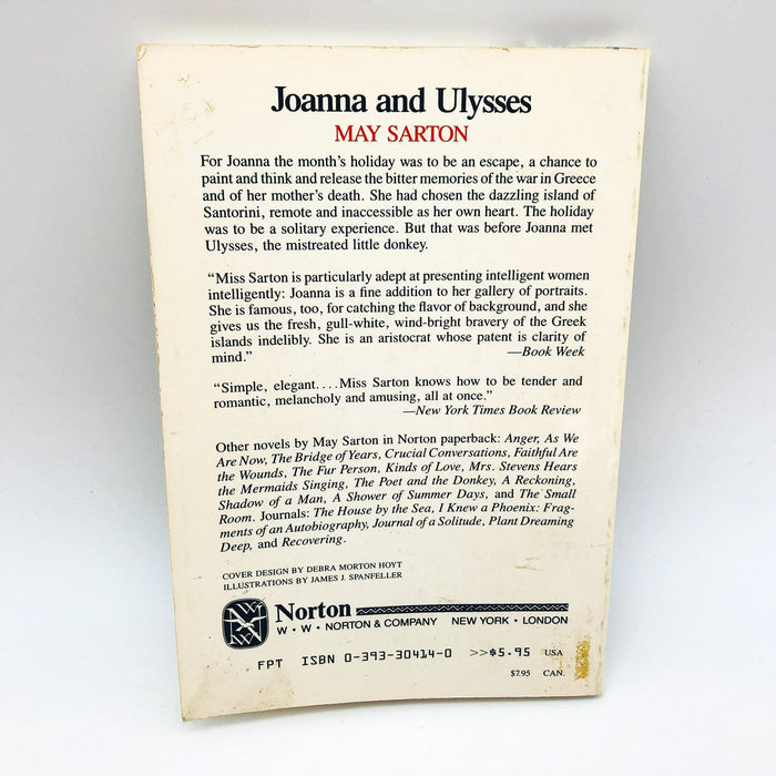 Joanna And Ulysses Paperback May Sarton 1963 Death Life Animal Healing Greece 2