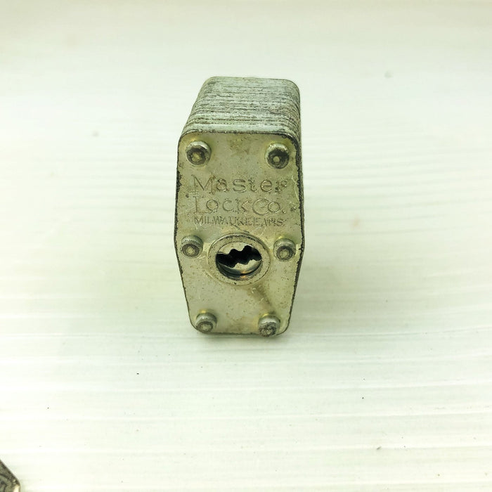 Master 500 Steel Padlock Lock Keys Breakaway Shackle New 197 Keyed NOS Vintage 5
