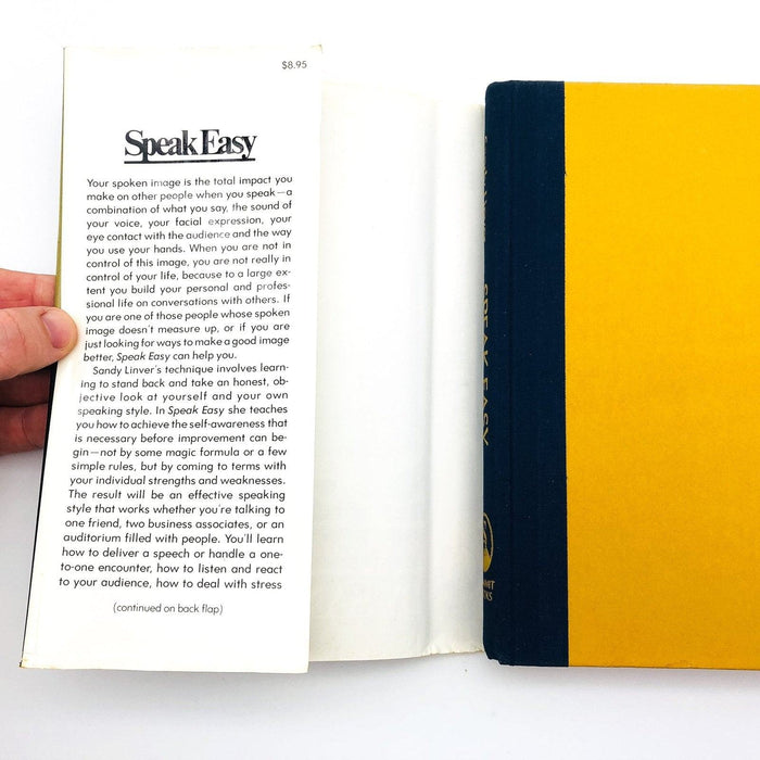 Speak Easy Hardcover Sandy Linver 1978 Public Speaking To The Top 6