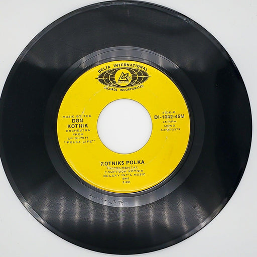 Don Kotnik Up On Top Polka Record 45 RPM Single Delta Internationl Cleveland OH 2