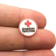 American Red Cross Lapel Pin Plastic Vintage Simple Insignia Emblem 2