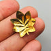 Pair Military Sea Transport Service Pins Pinback M. S. T. S. Gemsco NY Oak Leaf 8