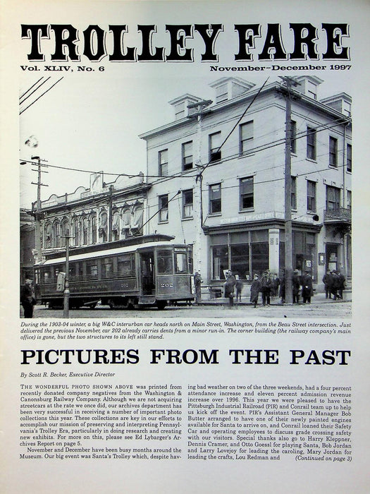 Trolley Fare Magazine Dec 1997 Washington Canonsburg Railway Company Pictures