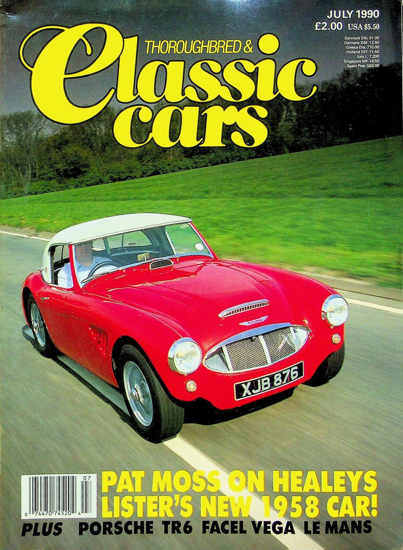 Thoroughbred & Classic Cars Magazine July 1990 Vol 17 No 10 Pat Moss On Healeys