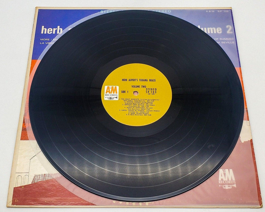 Herb Alpert & The Tijuana Brass Volume 2 33 RPM LP Record A&M 1963 SP 103 5