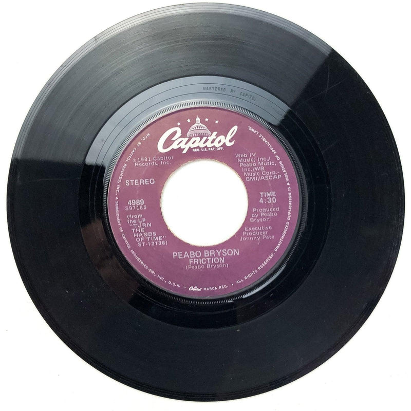Peabo Bryson 45 RPM 7" Single Friction / Turn The Hands of Time Capitol 4989 2