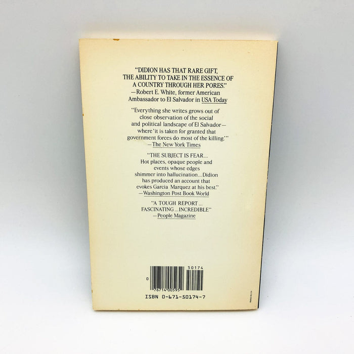 Salvador SC Joan Didion 1983 El Salvador Visit 1980s Fear Political Repression 2