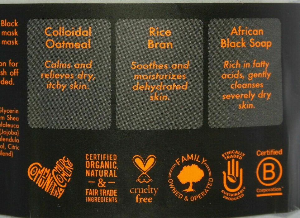 Shea Moisture African Black Soap Soothing Body Mask w/ Colloidal Oatmeal 12oz x2