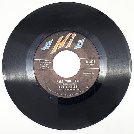 Ann Peebles Part Time Love 45 RPM Single Record Hi Records 1970 HI 2178 1
