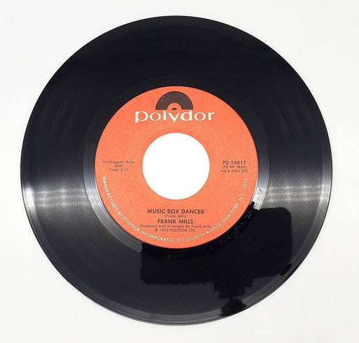 Frank Mills Music Box Dancer 45 RPM Single Record Polydor 1978 PD 14517 1