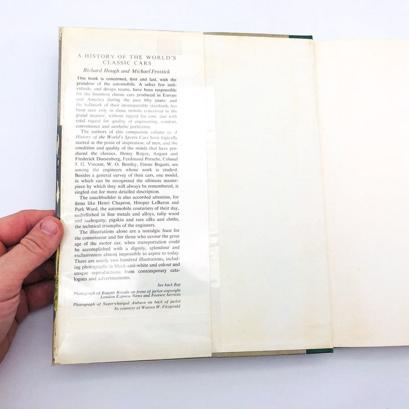 A History Of The World's Classic Cars HC Richard Hough 1963 Bentley 1st Edition 6