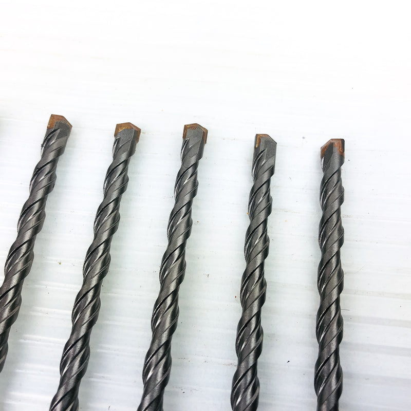 10pk Hammer Drill Bit 1/4"x6" SDS Plus Carbide Tipped 3.75" LOC Concrete Rotary
