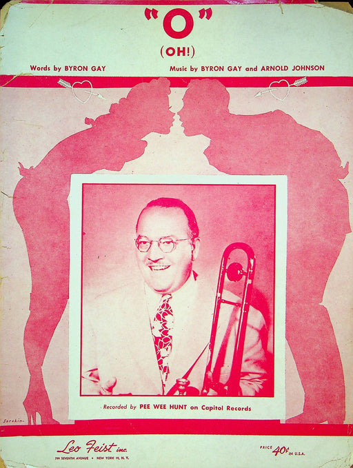 O Oh! Sheet Music Byron Gay Arnold Johnson Piano Vocal 1953 Pee Wee Hunt 1