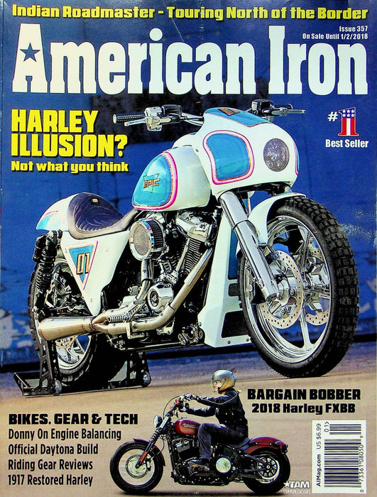 American Iron Motorcycle Magazine Jan # 357 2018 Harley FXBB Bargain Bobber