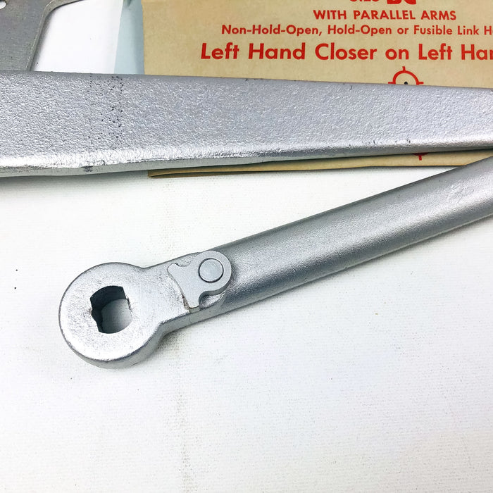 LCN Size B C Potbelly Closer Arm PAR HO RH ALUM Parallel Mount Hold Open