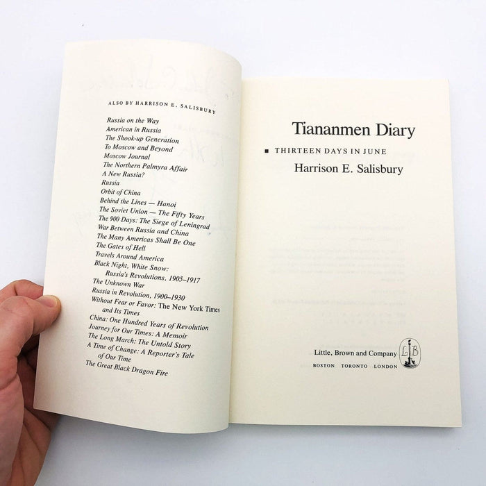 Tiananmen Diary Paperback Harrison E Salisbury 1989 1st Ed 1st Print Signed 8