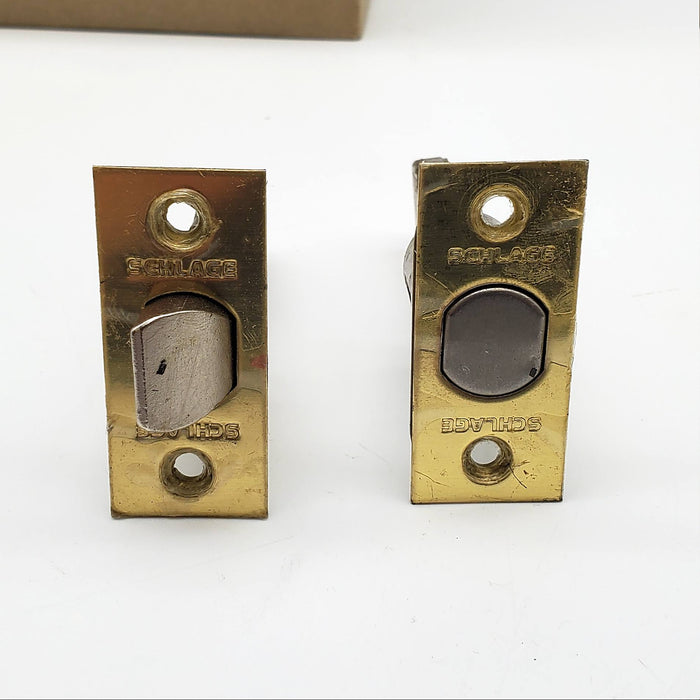 Schlage Interior Knob & Deadbolt Set Antique Brass F159N 609 GEO w/ 2 Latches