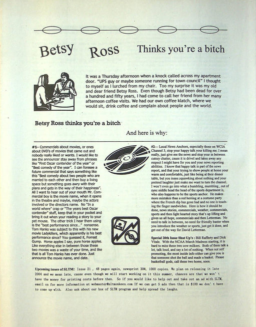 Silly Little Trouser Monkees Zine 2004 # 20 Music & Zine Reviews Brad Bugos 2