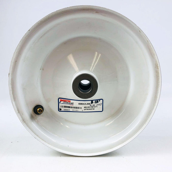 Martin Wheel 408DC3-34B Rim 480-8 2 Ply Rib LW TL 3/4" Bush x 3" NB New NOS