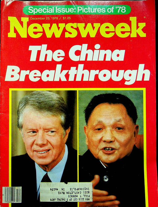 Newsweek Magazine December 25 1978 President Jimmy Carter China Breakthrough 1