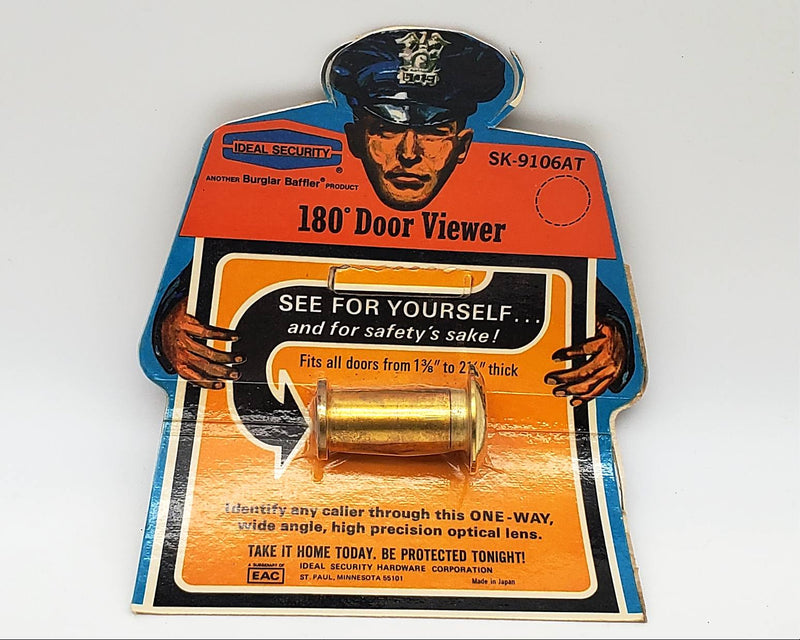 Peep Hole Door Viewer Polished Brass Made in Japan Vintage Ideal Security NOS