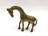Vintage Solid Brass Giraffe Figurine Statue Etched Spots Detailed 3.5in Tall 3