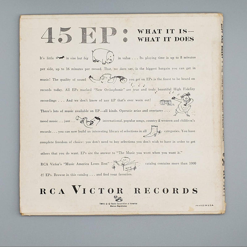 The Three Suns Soft And Sweet EP Record RCA Victor 1955 EPB-1041 2