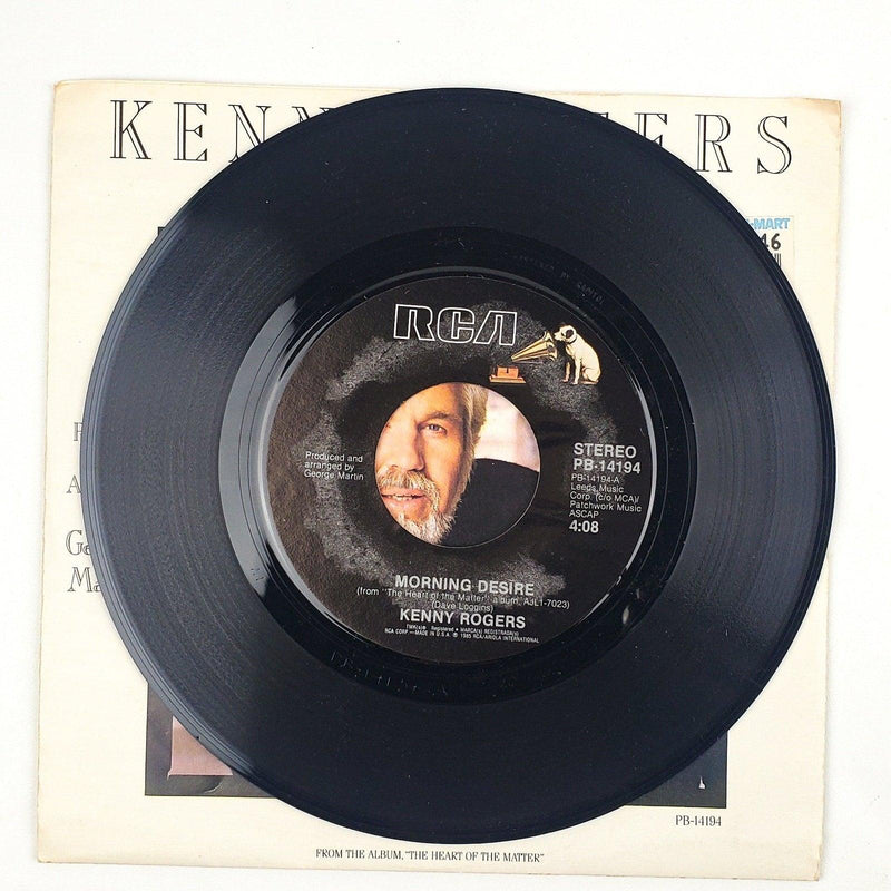Kenny Rogers Morning Desire Record 45 RPM Single RCA 1985 w/ Poster Sleeve 4