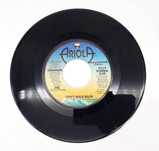 Chanson Don't Hold Back 45 RPM Single Record Ariola Records America 1978 7717 1