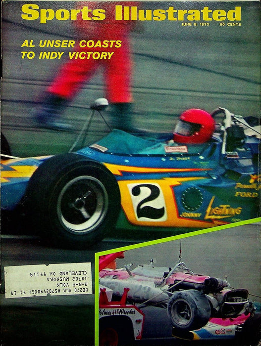 Sports Illustrated Magazine June 8 1970 Vol 32 #23 Al Unser, Bill Russell