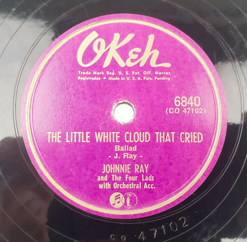 Johnnie Ray Cry / The Little White Cloud That 78 RPM Single Record OKeh 1951 3