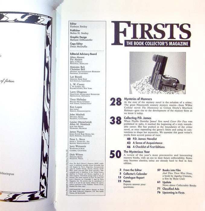 Firsts Magazine June 1997 Vol 7 No 6 Collecting P.D. James 2