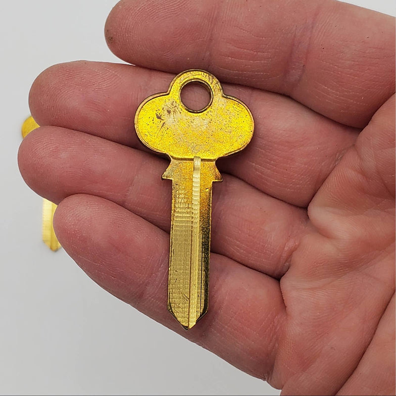 5x Corbin BX1 57B1-6 Key Blanks Brass 6 Pin USA Made NOS Light Tarnish 2