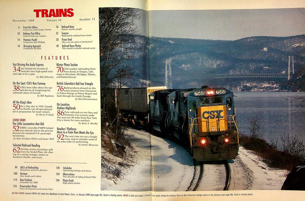 Trains Magazine December 1999 Vol 59 No 12 The Diesel That Saved Amtrack