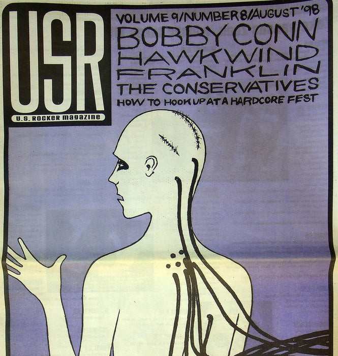 U.S Rocker Magazine Vol 9 No.8 1998 Bobby Conn, Hawkind, Hardcore Fest