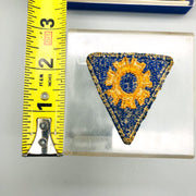 WW2 US Army Air Forces Patch Engineering Specialist Golden Gear Triangle SSI 3