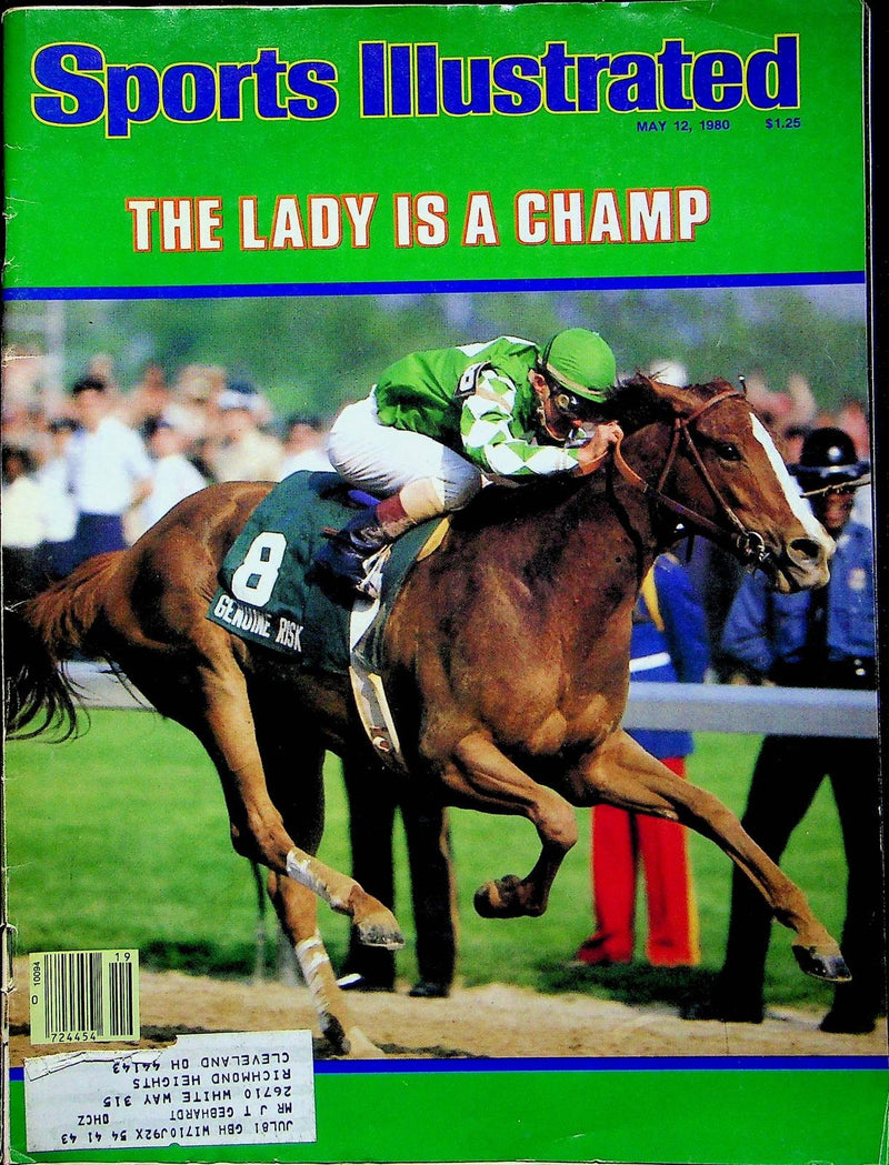 Sports Illustrated Magazine May 12 1980 Genuine Risk Kentucky Derby Filly Winner