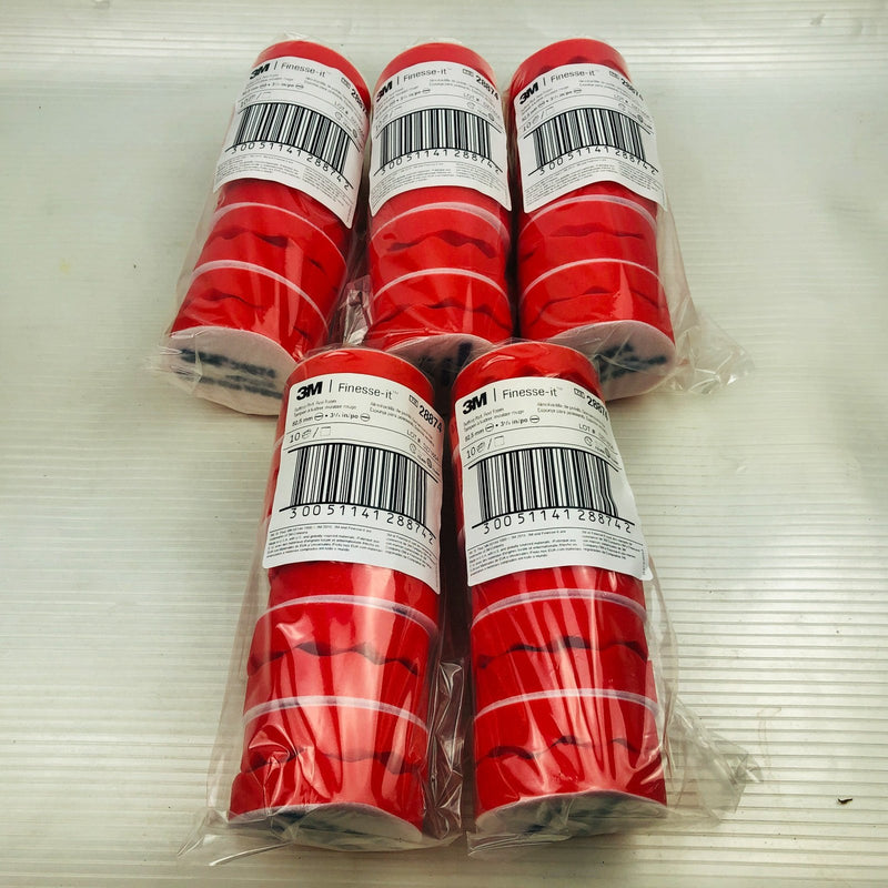 50pk/Case 3M Buffing Pad Finesse-It 28874 Red Foam Waffle Face 3-1/4 Inch New 4